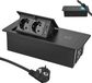 Prise de bureau encastrable - Prise escamotable avec 20 W QC3.0 USB-A+C et 15 W - Interrupteur pop-up