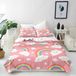 Ibenzoa® Ensemble de literie doux en trois pièces avec arc-en-ciel et nuages pour chambre de fille