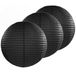 Merkloos / Sans marque Bol 4x stuks luxe bol lampionnen zwart 50 cm diameter
