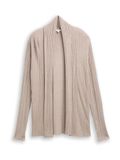 TOM TAILOR Cardigan gebreide jas voor dames, 38330 - Soft Taupe Melange, XL