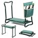 vounot® Banc de Jardinage Pliable 2 en 1 Tabouret Agenouilloir de Jardin avec Pochette de Rangement pour Outils Siège avec Coussin Doux en EVA pour Le Jardinage Extérieur Vert