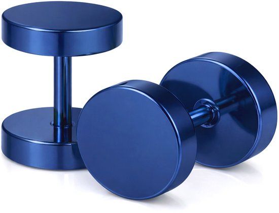 LGT JWLS LGT Jewels Stud oorbellen blauw 6mm