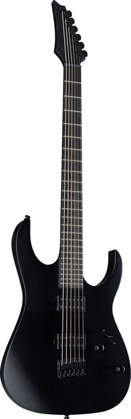Ibanez Iron Label RGRTBB21-BKF Baritone Black Flat - Elektrische gitaar