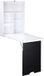 Table pliante avec tableau blanc, poste de travail informatique pliable, table à manger, MDF, blanc, 88,5 x 60 x 146,5 cm, table murale