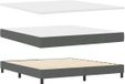 vidaXL Boxspringbed met hoofdeinde Donkergrijs 180 x 200 cm Stof