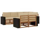 vidaXL - Buiten - bank - set - 7 - st - Natuurlijk - en - Beige - Polyester