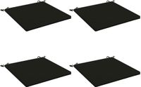 vidaXL - 4-Piece - Zitkussens - SOEST - 4 - st - 100% - Polyester - Zwart