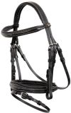 BR Cavalli Group B.V. Middleton Fancy Stitching Black - Shetland Hoofdstel - Zwart - Leer - Full