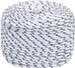 vidaXL Multifunctioneel touw 10 mm 25 m Wit en Blauw PP