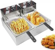 Friteuse à huile double - 5000 Watt - 55 x 44 x 30 cm