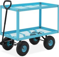 hillvert Tuintrolley - 150 kg - 2 gaasplanken - Blauw