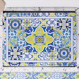 PETTI Artigiani Italiani - Fornuisafdekking, fornuisafdekplaat voor keuken, digitale print, Vietri blauw, 100% Made in Italy