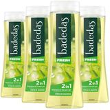 Badedas Douche 2in1 Fresh - 4 x 600 ml - Voordeelverpakking