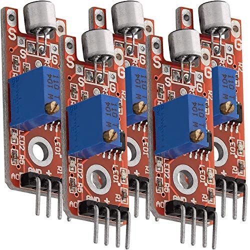 AZ Delivery 5 x KY-038 Microfoonfoongeluidsverwervingsmodule Stemgeluidssensor compatibel met Arduino Inclusief E-Book!