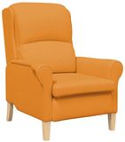 vidaXL Fauteuil Donkergeel Stof