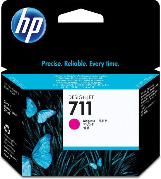 HP 711 Magenta DesignJet Ink Cartridge - 29ml