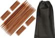 Merkloos Relaxdays breinaalden set - 75-delig - 15 verschillende diktes - 2 mm tot 10 mm - etui - breiset