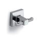 Gedy G-Pukhet, dubbele kleerhanger, verchroomd, afmetingen 4,5 x 6,5 x 4,8 cm, handdoekhouder van roestvrij staal en crmall, 2 jaar garantie, R&E-design, uniek design