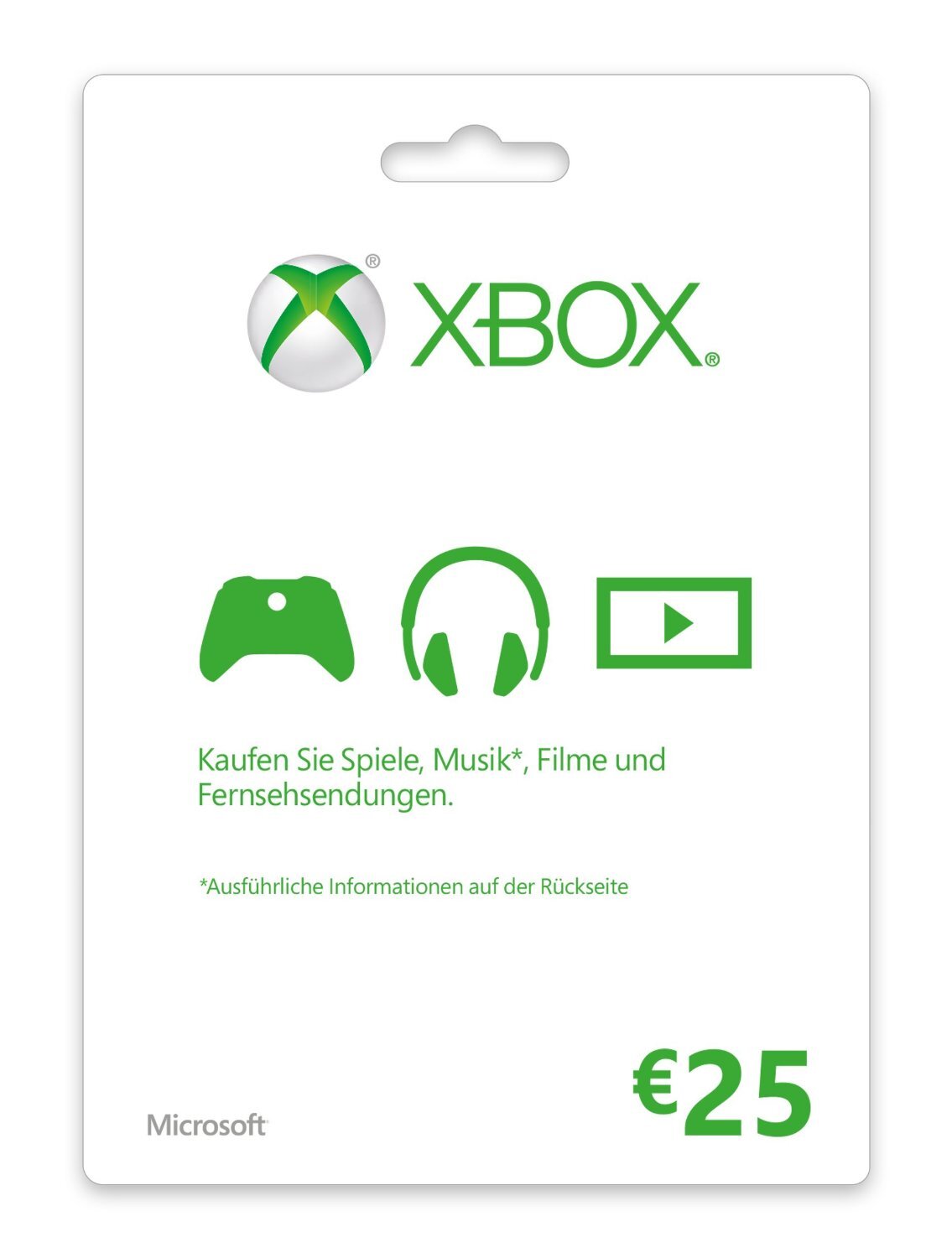 Microsoft Xbox LIVE Gift Card 25€