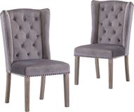 vidaXL Eetkamerstoelen 2 stuks fluweel grijs