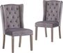 vidaXL Eetkamerstoelen 2 stuks fluweel grijs