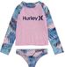 Hurley Set Rashguard Met Lange Mouwen En Volledige Ritssluiting Voor Meisjes Set Roze L