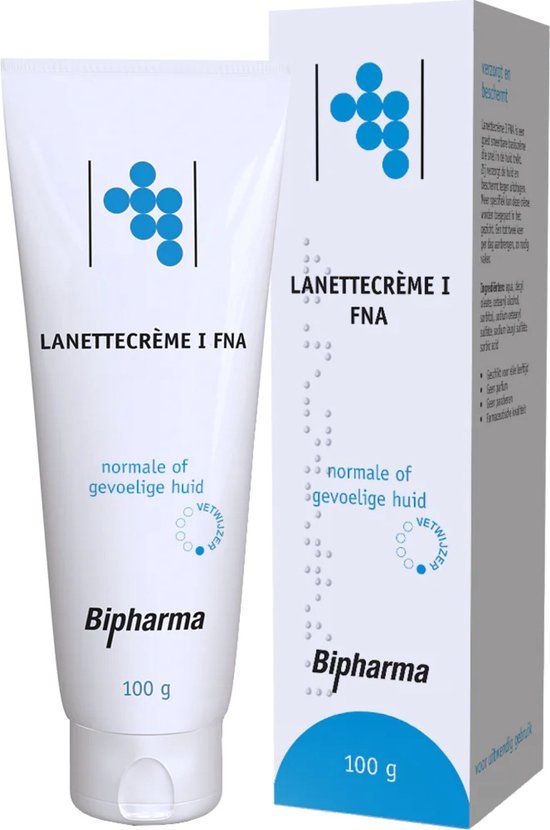 Bipharma Lanettecrème 100g - Parfumvrij - Droge Huid - Unisex