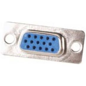 Vrouwelijke 15p D-connector - Hoge Dichtheid - Chassismontage - (10 st.)