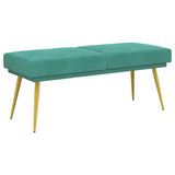 vidaXL - Dubbel-laags bank - Turquoise - 120 x 45 x 46 cm - fluweel
