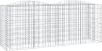 vidaXL Schanskorf gewelfd verhoogd 200x50x100 cm gegalvaniseerd ijzer