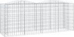 vidaXL Schanskorf gewelfd verhoogd 200x50x100 cm gegalvaniseerd ijzer