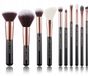 JESSUP - T156 Professionele Make-up Kwasten Set - 10 Stuks - Zwart/Roségoud