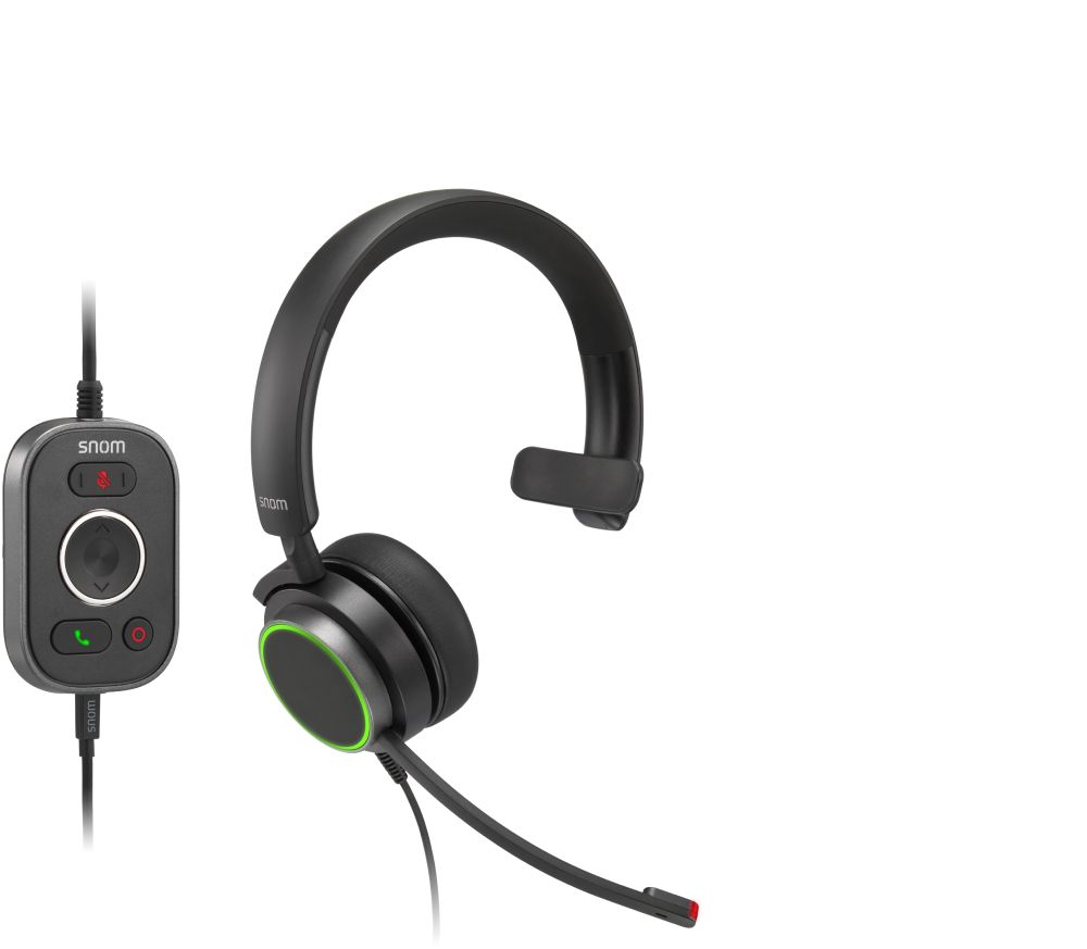 Snom A330M Headset - Monauraal - Bedraad - USB Type-A - Zwart