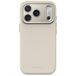 DECODED Soft-Touch Silicone Hoesje - Geschikt voor iPhone 18 Pro / 17 Pro - Geschikt voor MagSafe - Metalen Camerabescherming - Antibacterieel - Beige