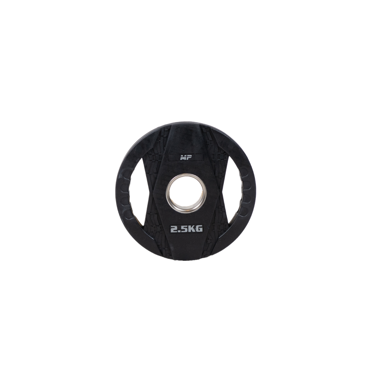 Muscle Power Olympische Halterschijf met Handgrepen - Rubber - 2,5 kg