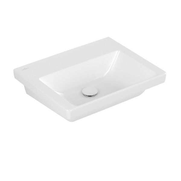Villeroy & Boch Subway 3.0 meubelwastafel 55x44cm Wit Alpin glans