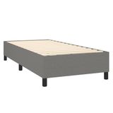 vidaXL Boxspring bedframe, donkergrijs, 100x200 cm, stof