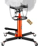VEVOR Tandwielkrik, 600-753kg Hydraulische Telescopische Tandwielkrik, Hoge Lift Jack Stand met Pedaal, 360° Draaibaar Wiel, Hydraulische Tandwielkrik voor Garage/Winkellift, Oranje-Zwart
