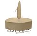 Protective Covers Weerbestendige hoes voor terrastafel en stoelen, 112 cm x 137 cm, ronde tafel, bruin