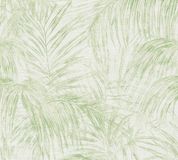 Living Walls PALMBLADEREN BEHANG | Botanisch - Crème Groen - Michalsky