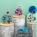 Doe-het-zelf siliconen gietvorm voor harsvazen, vaas met 8 blauwe acrylreageerbuizen voor plantenvermeerdering en hydrocultuur, moderne decoratie voor kantoor en thuis, cadeau, 8 blauwe reageerbuizen