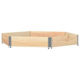 VidaXL Verhoogde plantenbak zeshoekig 160x160 cm massief grenenhout