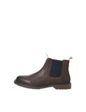 JACK & JONES Chelsea boots 'JFWLeyton' navy / lichtbruin