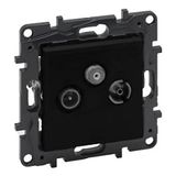 Eindcontactdoos Legrand Niloe Step Eindcontactdoos TV-R-SAT zwart 10 dB inbouw