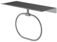 Hotbath &More Handdoekring voor Planchet serie Geborsteld gunmetal PVD