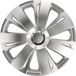 Wieldoppen, Georgia RC Silver wieldoppen, 4 stuks, 16 inch, verchroomd, schokbestendig, duurzaam en betrouwbaar, met verstelbare klemring