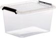 5Five Opberg kist met deksel - Clip Box - 2 liter - 19 x 15 x 11 cm - kunststof - transparant