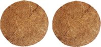 Esschert Design 2x stuks inlegvellen kokos voor hanging basket 25 cm - kokosinleggers / plantenbak van kokos