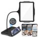 Loupe avec grossissement 10x, éclairage LED et support, 50 LED, 28 cm