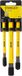 STANLEY 4-18-298 Precisievlakbeitelset tegelbeitels (3-delig, chroom-vanadiumstaal, 10 x 140 mm, 12 x 150 mm, 16 x 170 mm)
